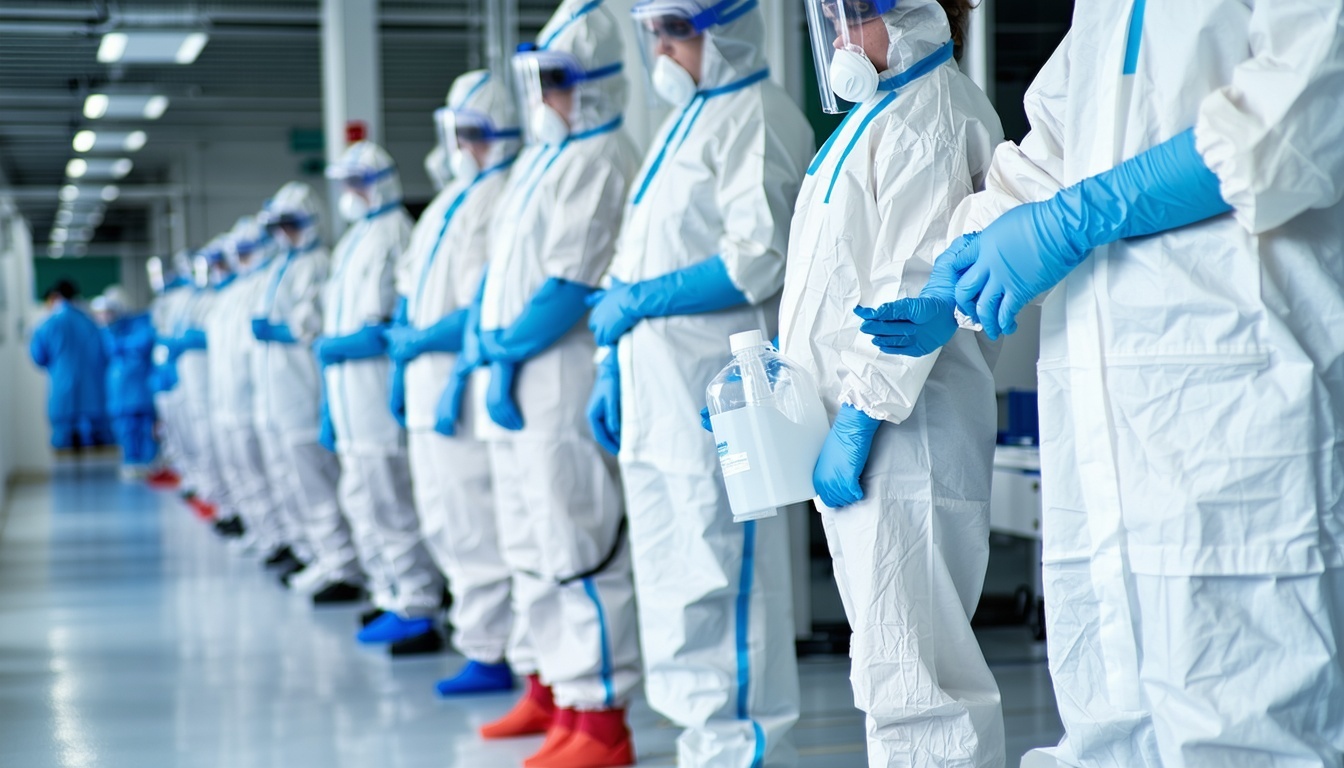 Cleanroom gloves and apparel for contamination control